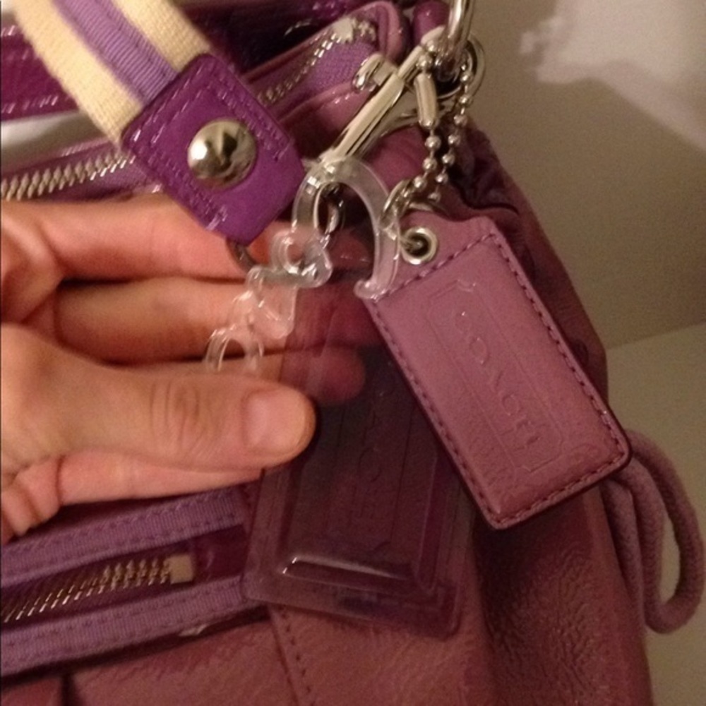 COACH poppy jazzy purple patent leather bag - Picture 4 of 10